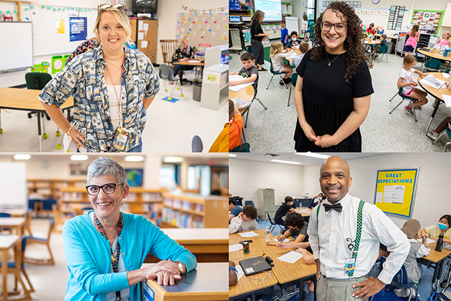 Four educators being celebrated as Cox Communications Education Heroes.