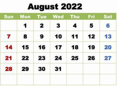 August 2022