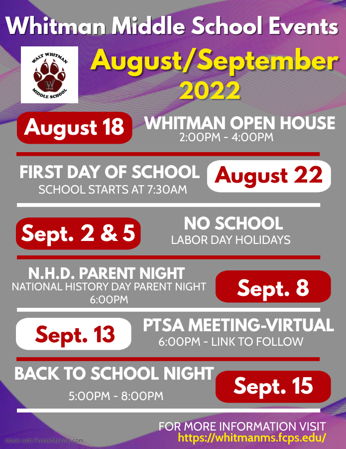 Aug/Sept Dates