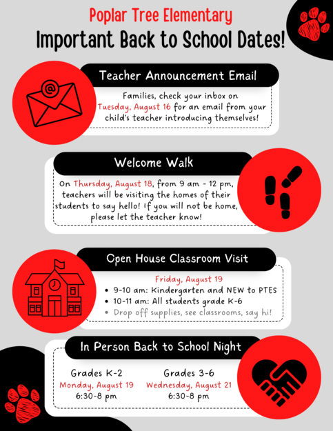 back to school dates