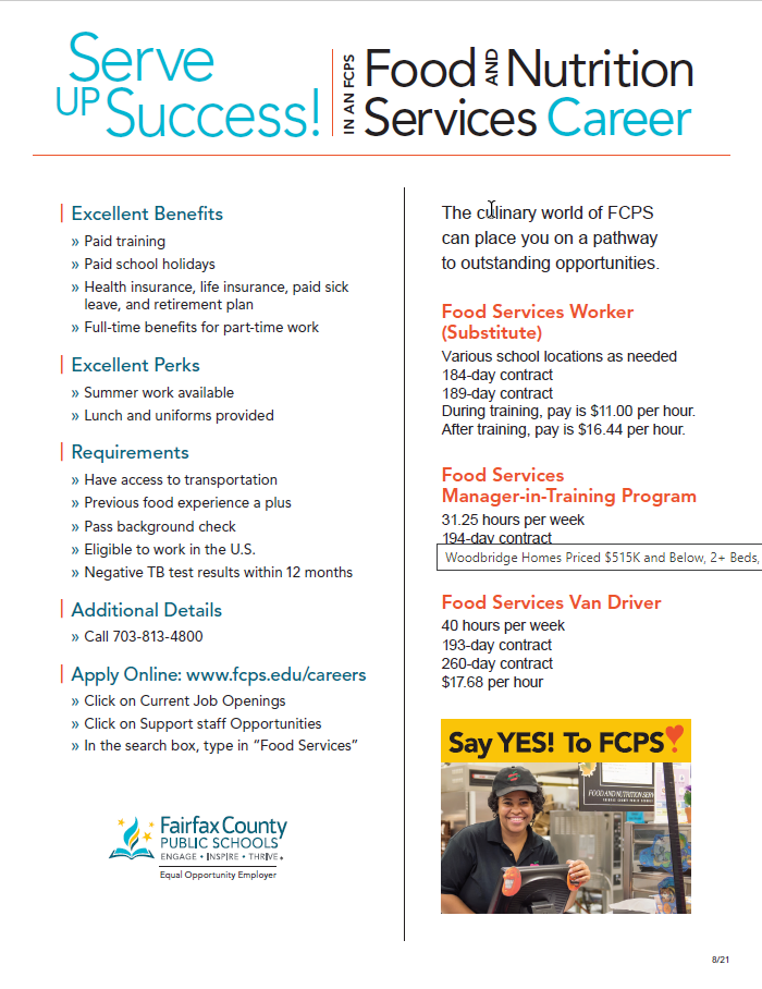 Food Services Flyer