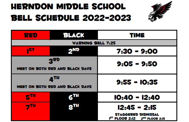 bell schedule