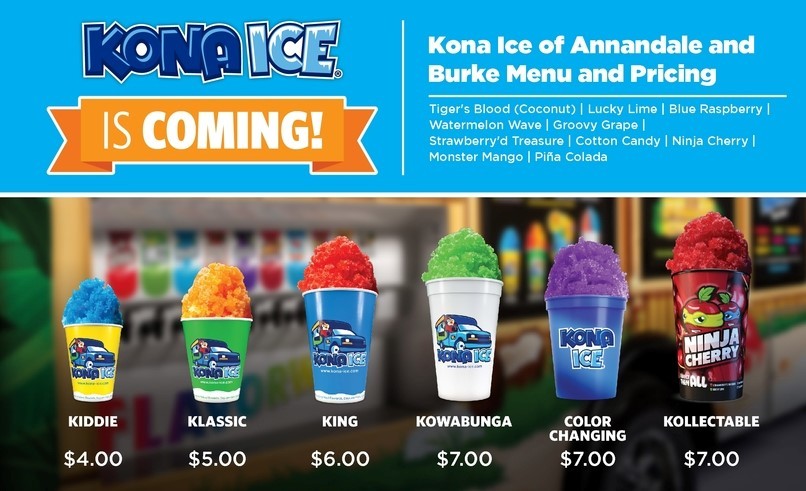 Kona Ice Menu