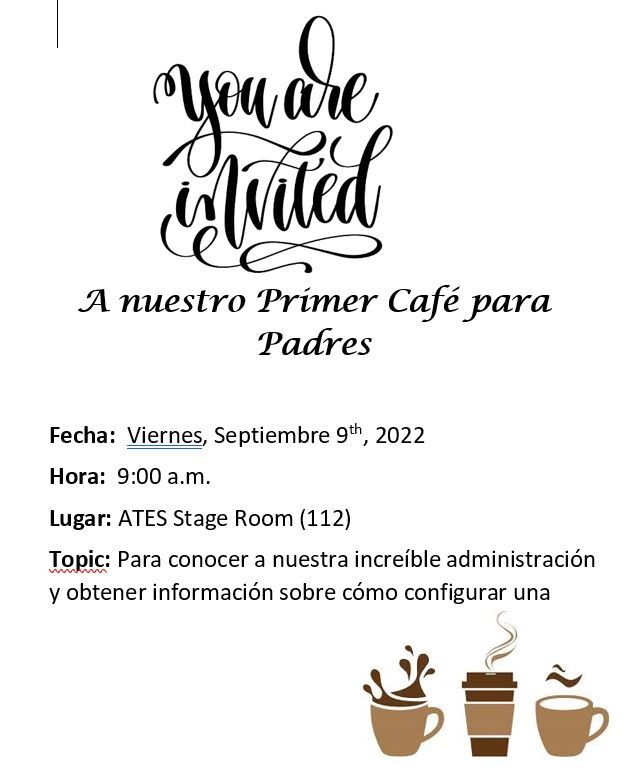 parent coffee invitation esp