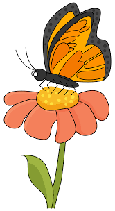 butterfly and flower clipart