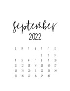September Calendar