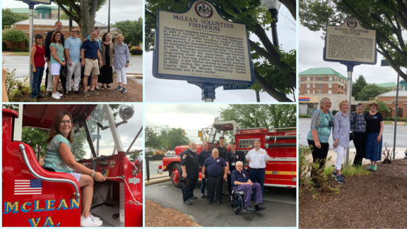 Collage Old Firehouse Historic Marker Dedication