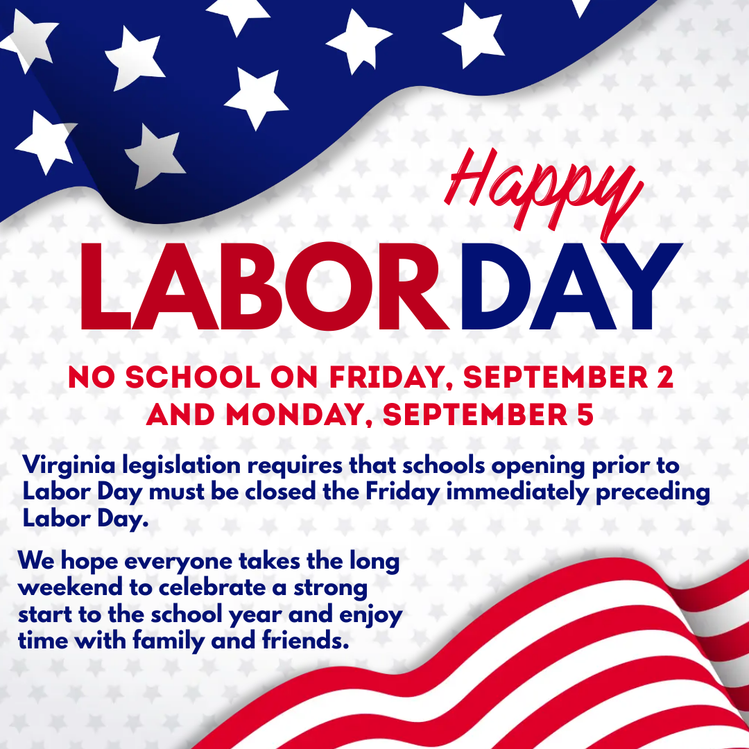 Labor Day Holiday No School Friday & Monday