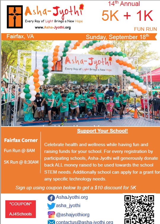 Asha Jyothi fun run and fundraiser to benefit schools in your area