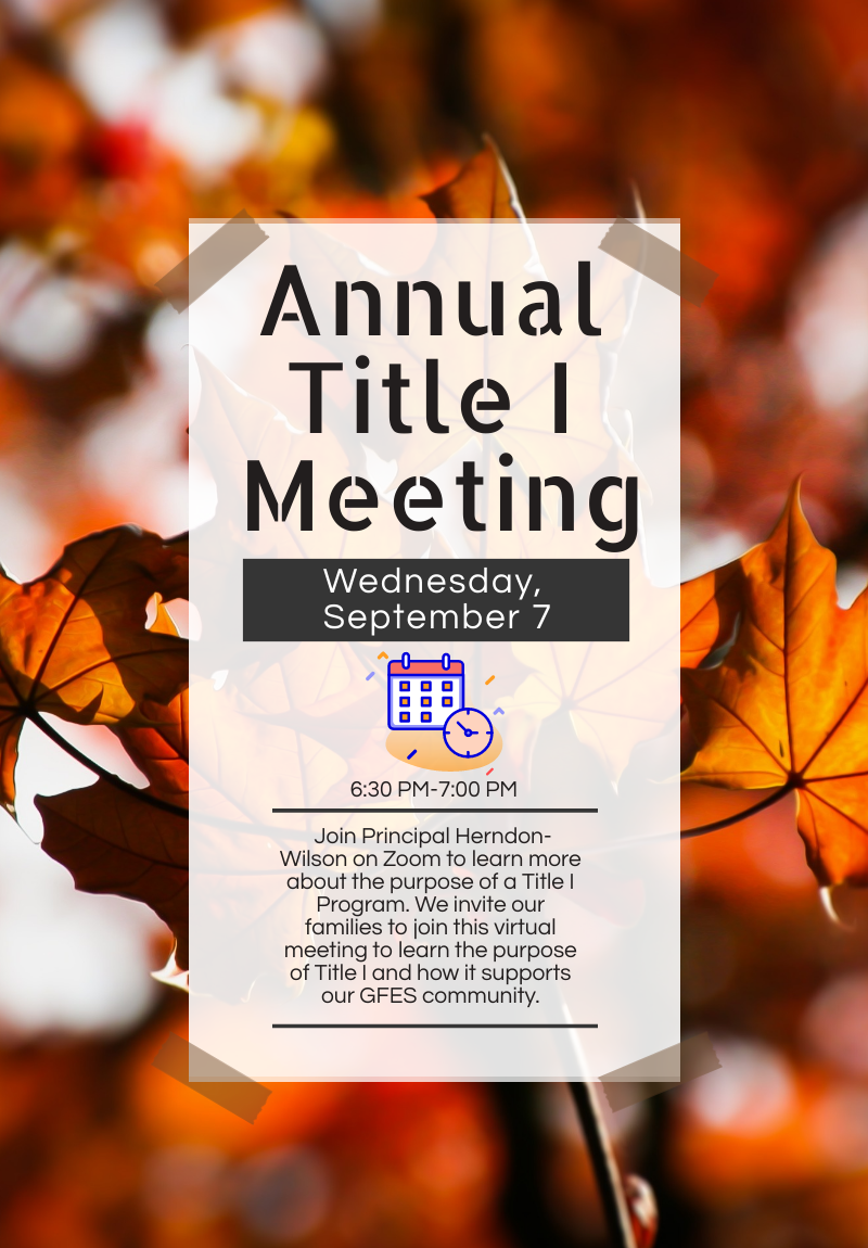 Annual Title 1 Meeting