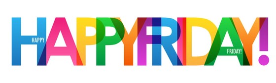 happy Friday in rainbow colors