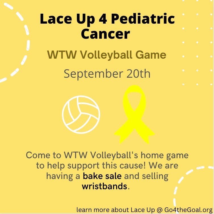 Volleyball Lace Up 4 Pediatric Cancer