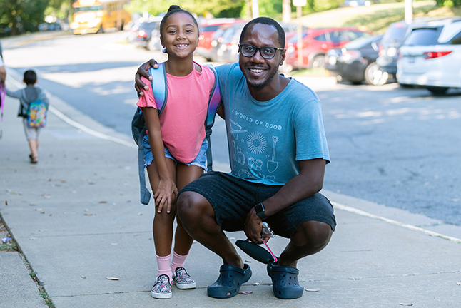 A father and daughter