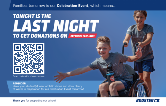 Last Night for Donations image with QR code