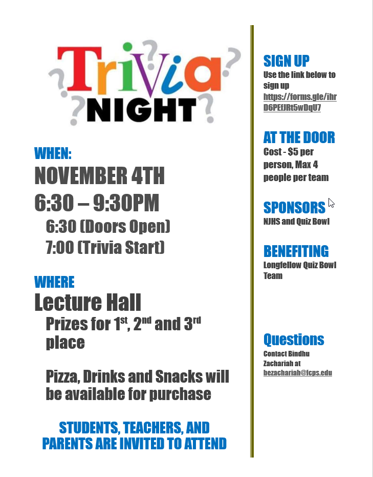 trivia night flyer
