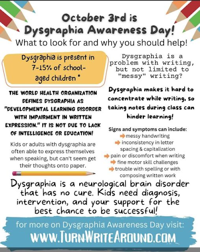 Dysgraphia Awareness Day flyer