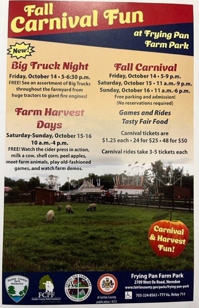 Frying Pan Park Fall Carnival Flyer