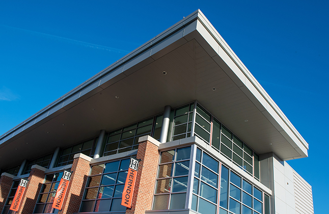 Corner of Herndon High School building