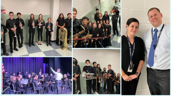 Collage Cooper MS Band performance