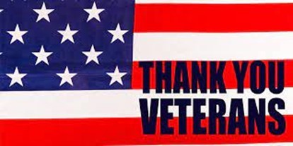 thank you veterans graphic with flag