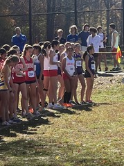 girls cross country regional race at the start