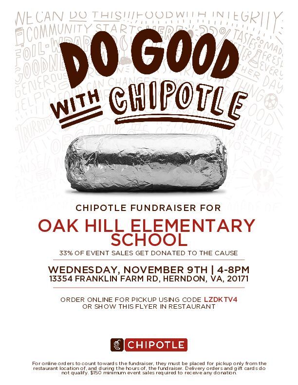 Chipotle fundraising flyer 