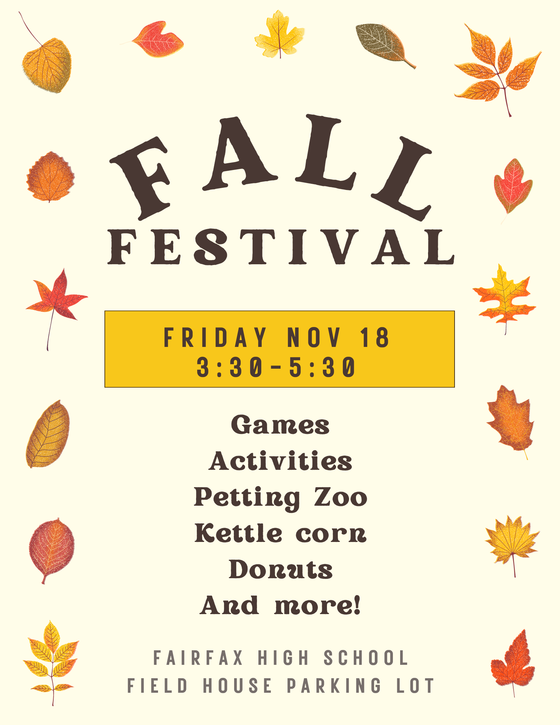 You're Invited to Fairfax High School Fall Festival!