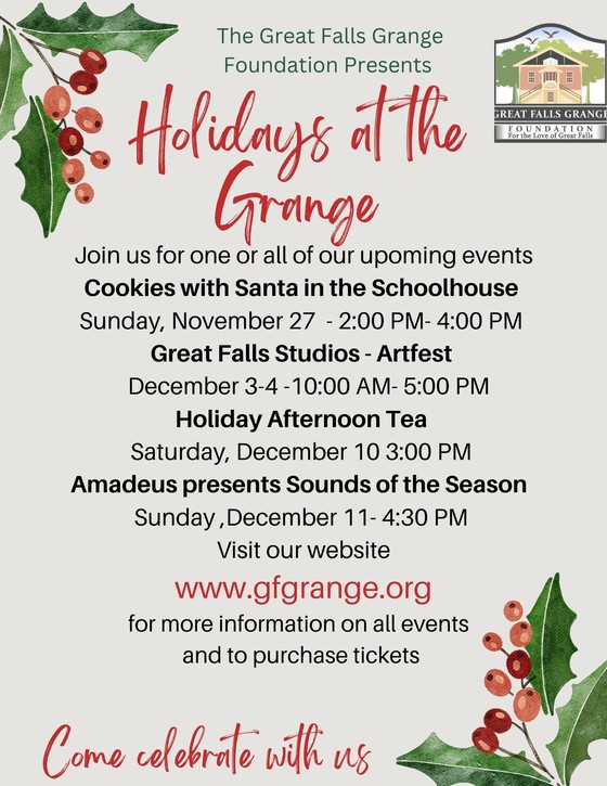 Grange listing of holiday events