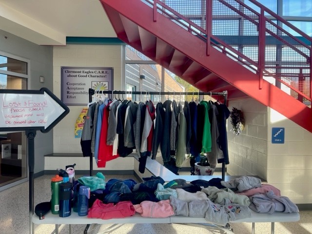 An image shows the Clermont Lost & Found in the front lobby