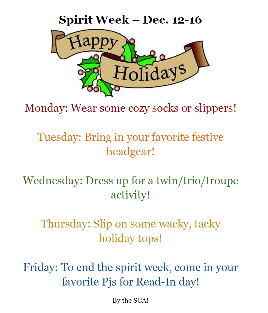 SCA Spirit Week
