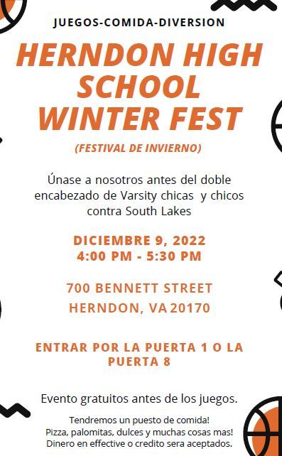 Winter Fest at Herndon High in Spanish