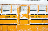 FCPS school bus in snow