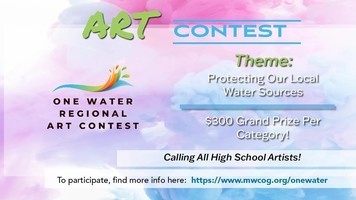 One Water Art Contest flyer