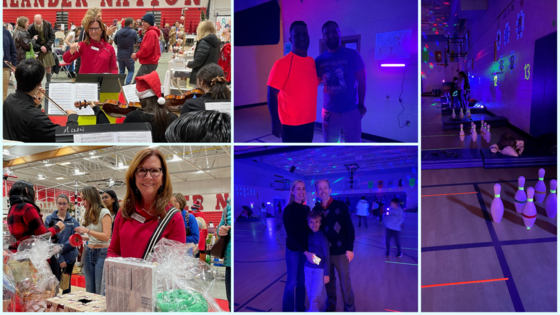 Collage of McLean HS Holiday Bazaar and Colvin Run Family Bowling night