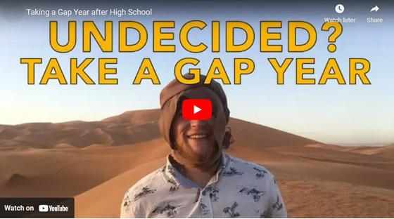 Undecided? Take a Gap Year YouTube video