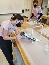 Image of students prototyping their engineering design.