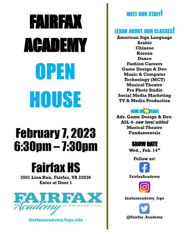 Fairfax Academy Open House