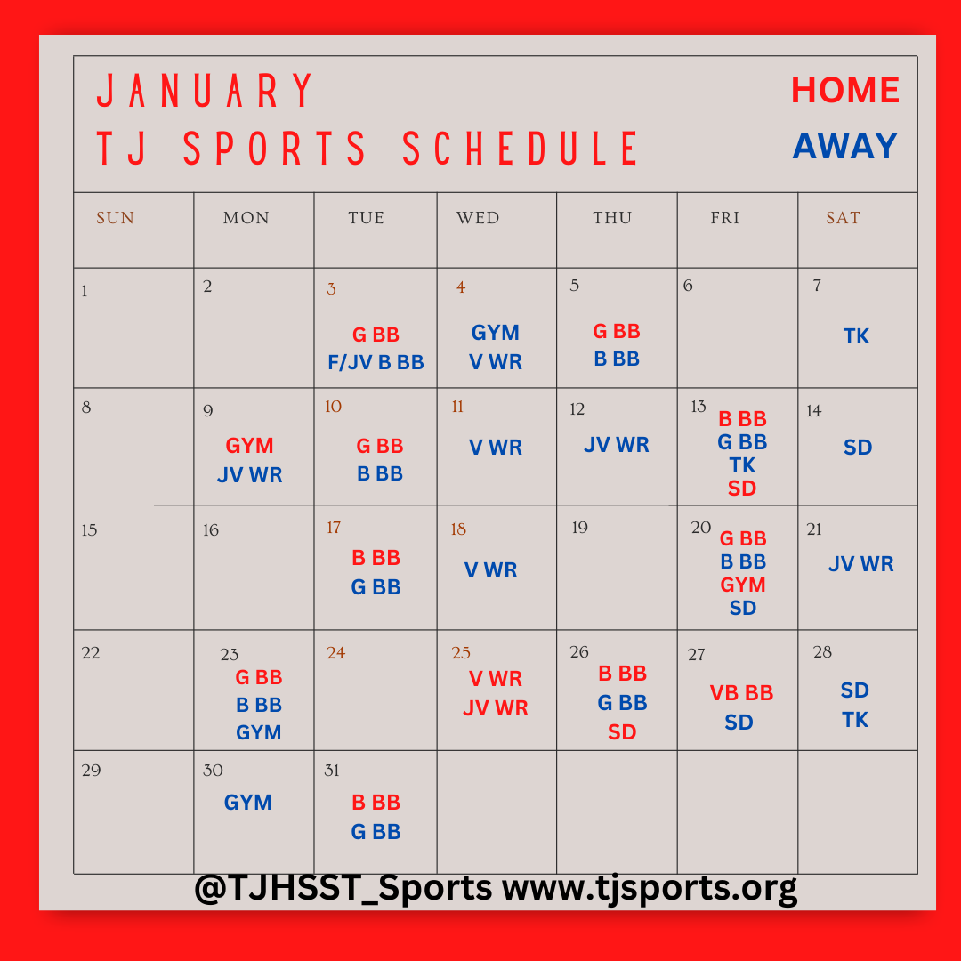 January Sports Calendar