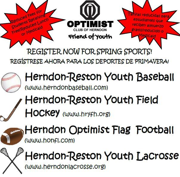 Herndon Youth sports registration open