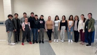 Principal Aye with new students