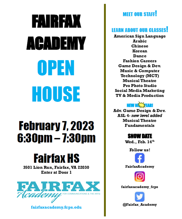 Fairfax Academy Open House