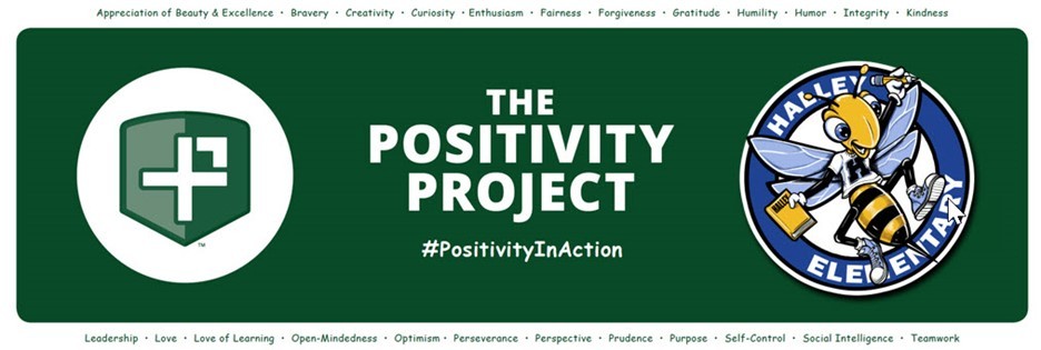 positivity logo with Halley hornet