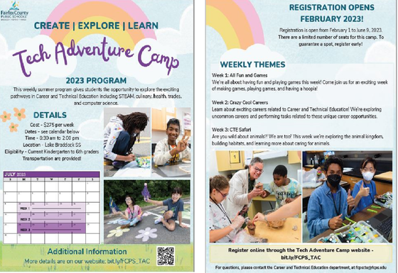 Tech Adventure Camp flyer 