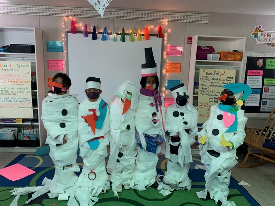 students as snowmen