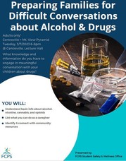 Preparing Families for Difficult Conversations about Alcohol and Drugs flyer