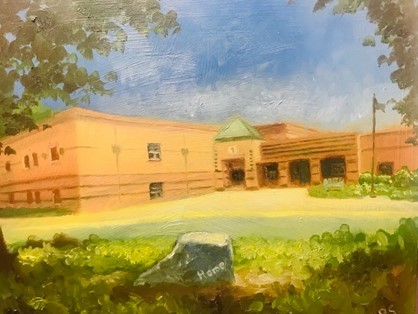 painting of Halley elementary school