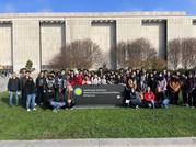 Hayfield students at the Smithsonian's American History Museum