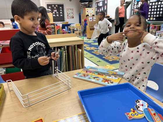 Headstart students playing