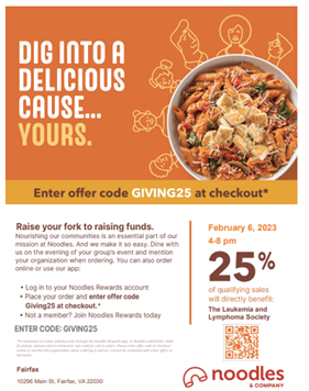 Noodles and Company Fundraiser