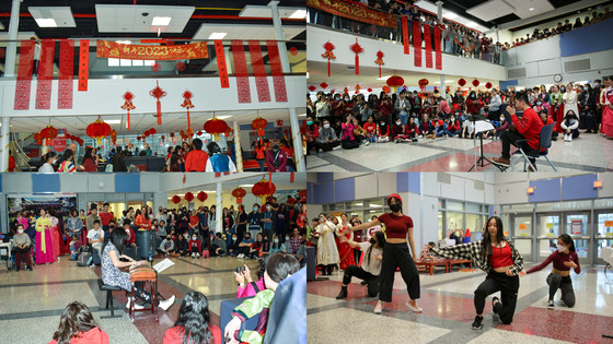 Collage of photos from Lunar New Year celebration